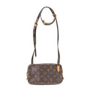 LOUIS VUITTON Brown Monogram Pochette Mini Bag